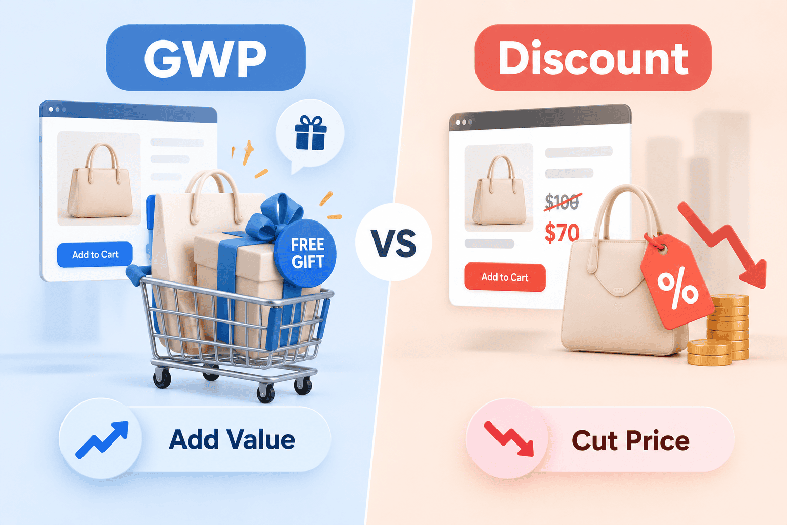 Gift with purchase vs discount