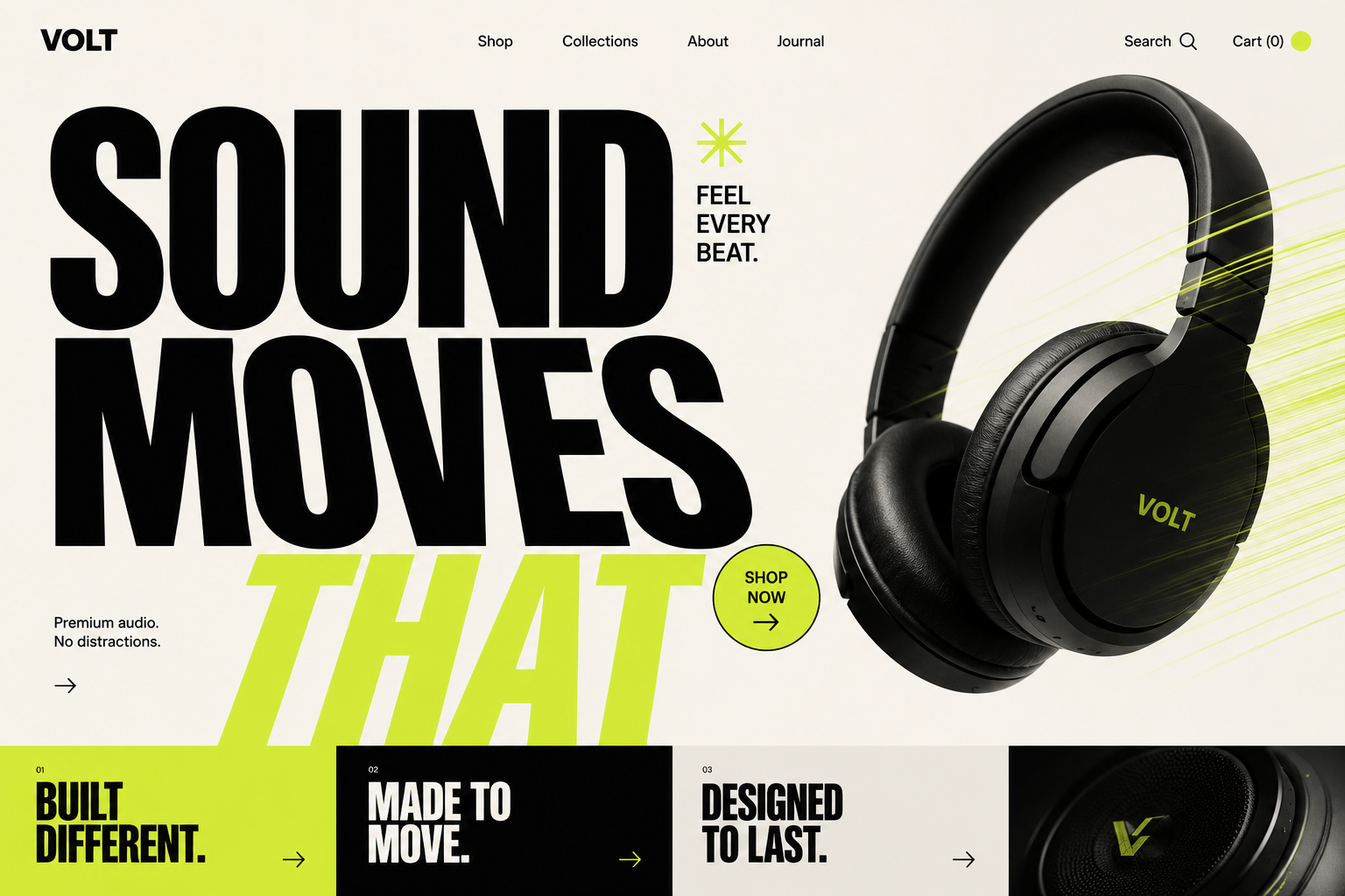 Big, kinetic typography