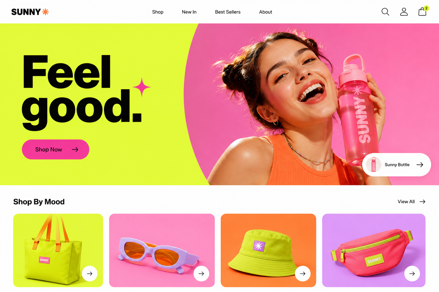 Bold, “dopamine” colour