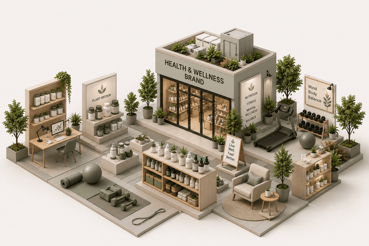 Wellness and balance retail space
